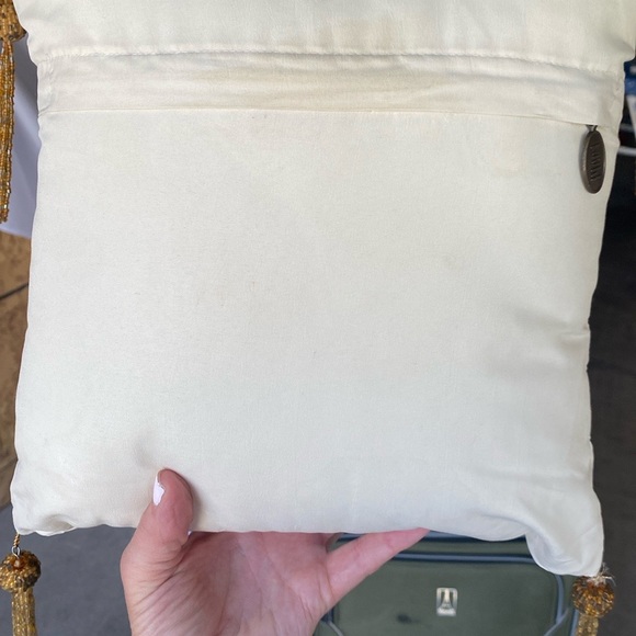 Pier 1 Embellished Decorative Pillow with beaded embroidery and Gem Accents - Picture 6 of 9